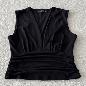 Elegant Black Plunge Top